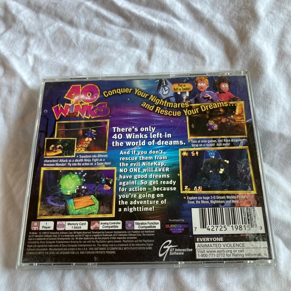 PlayStation one game “40 winks “complete - Picture 3 of 13